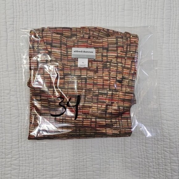 Alfred Dunner Jewel Tone Metro Boxy Tunic Women's PL Rhinestones 1/2 Sleeve EUC - Picture 14 of 14